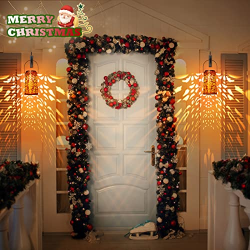 Solar Lantern - Hanging Solar Lights Outdoor Waterproof, Metal Lantern Decorative Solar Powered Patio Decor For Garden Yard Backyard Porch Table Pathway Tree Lighting, Cool/Warm Light, 2 Pack #TOP5