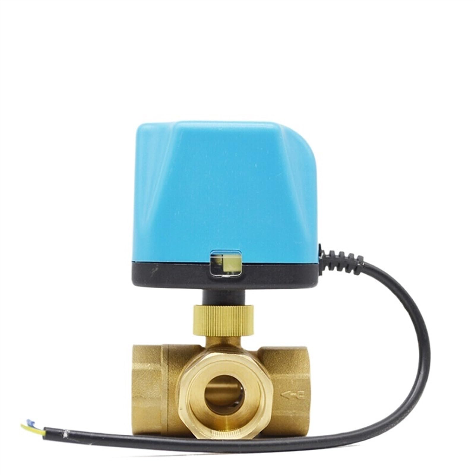 VSPPJYFG 1/2" 3/4" 1" 2" Three Way 220V 12V 24V 2-wire Brass Electric Ball Valve Normally Closed Motorized Ball Valve(220VAC-NORMALLY CLOSED,1.25 Inch)