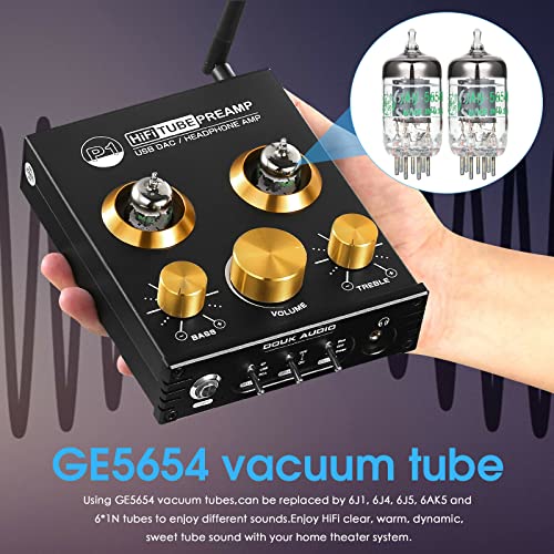 Préamplificateur hifi à tubes et DAC Bluetooth 5.0 aptX avec sortie USB - 5