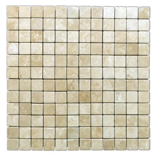 Durango Cream 2 X 2 Tumbled Travertine Mosaic Tile - Box of 5 sq. ft.