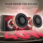 Monster Shock Plus Bluetooth Speaker, Portable Speaker with 40W Loud Stereo Sound, Bluetooth 6.0, TWS Pairing, 20H Playtime,Support AUX/TF Card, IPX6 Waterproof Wireless Speakers for Travel,Home,Party