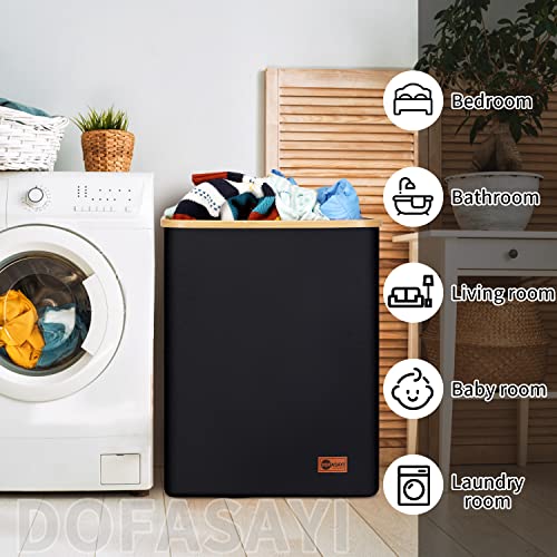 Dofasayi Laundry Hamper, Laundry Basket With Lid - 150L Dirty Clothes Hamper With Removable Bag - Tall Laundry Bin With Lid - Bathroom, Dorm, Large Hamper For Laundry With Lid, Black #TOP5