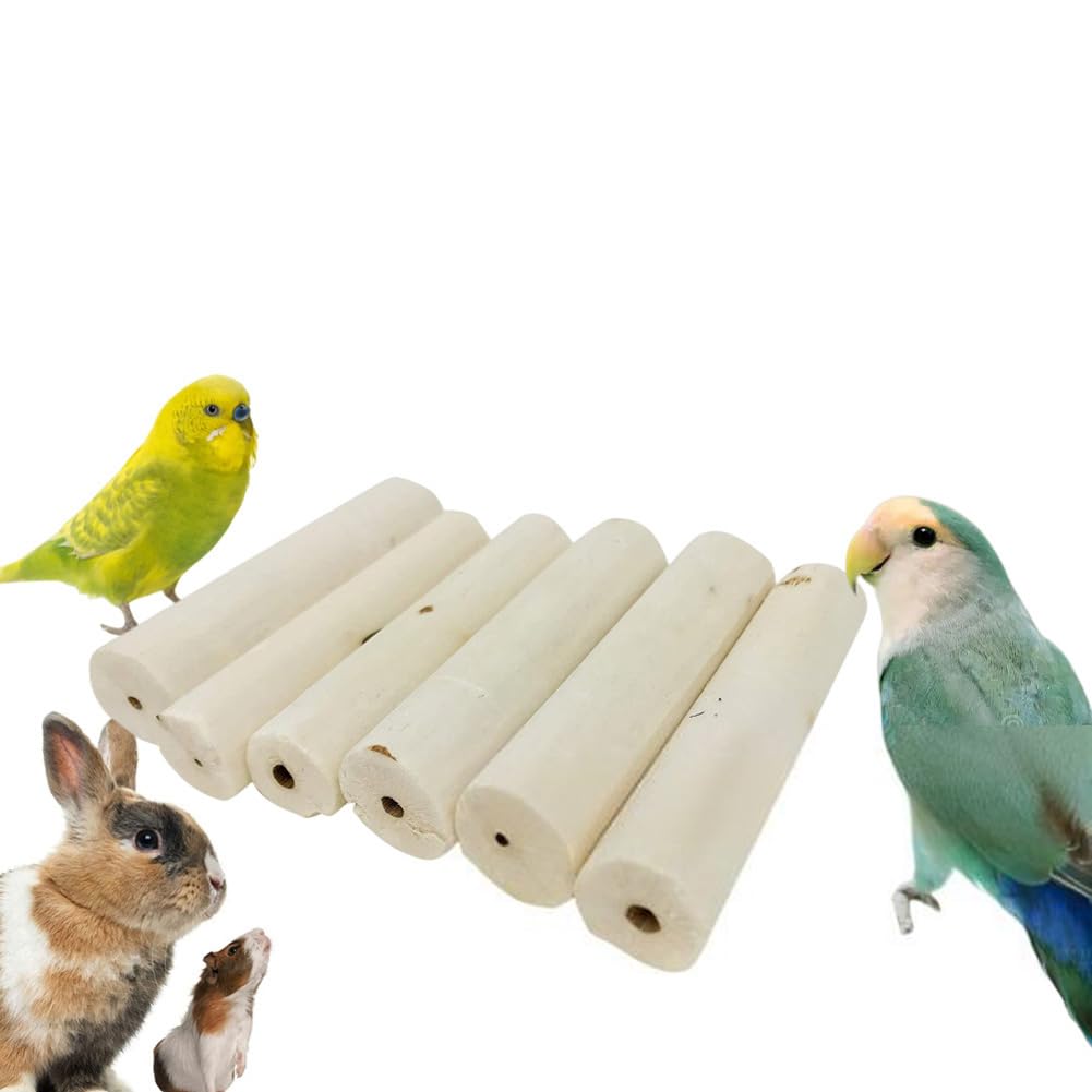 Glorlliant 10Pcs Bird Parrot Chewing Toy, 13cm Natural Edible Root Stem Sola Wood Stick Cage Foraging Shredder Toys for Birds Parrots Parroket Cockatiels Canary - Image 2
