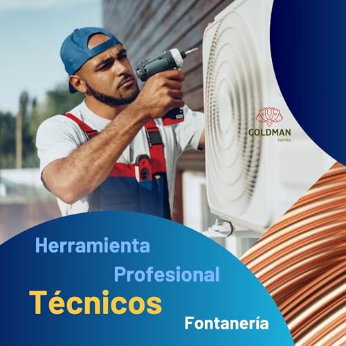 Miniatura 8 de Goldman Service Mini Cortatubos Cobre Herramienta Aire Acondicionado Fontanería Profesional 2 Cuchillas Recambio. Tubos Cobre Aluminio Pvc Tamaño: 3-22 Mm