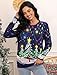 RAISEVERN Merry Christmas Sweaters for Women Ugly Light Up Xmas Tree Pullover LED Winter Long Sleeve Stars Snow Knitted Sweater Holiday Jumper