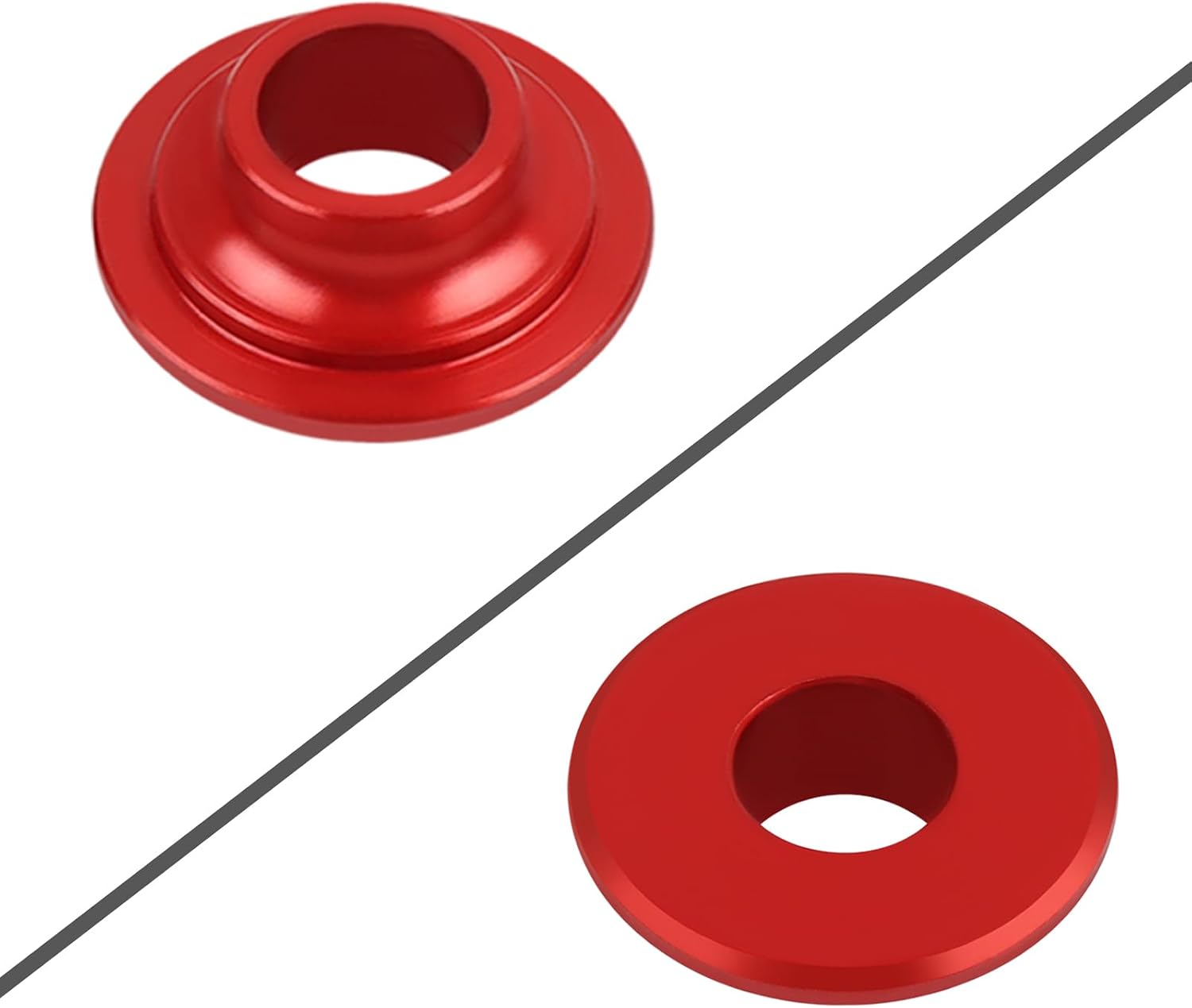 Motorcycle Handlebar Rigid Mount Clamp Bushings Replacement for Honda Monkey 125 2018-2024 Grom 125 2014-2024 Handlebar Riser Bushings Damper Kit(Red)