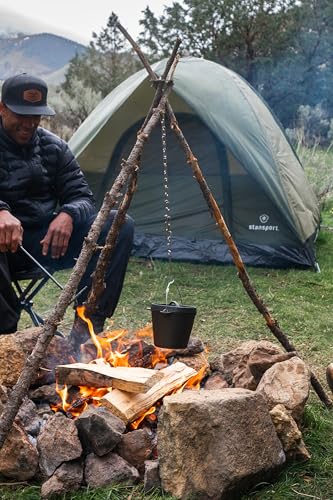 Stansport 1 QT Pre-Seasoned Cast Iron Dutch Oven Flat Bottom (16016) - Image 6