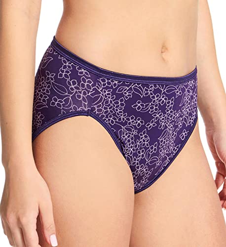Vanity Fair Women's Illumination Hi-Cut Brief Panty 13108, Aura Print, 10