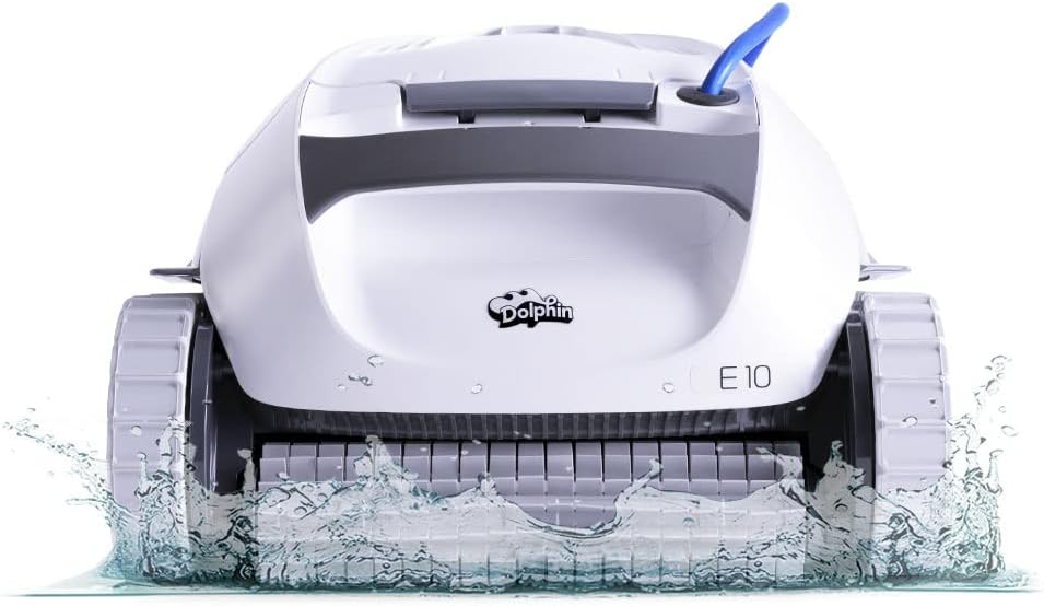 Dolphin (2026 Model) E10 Automatic Robotic Pool Vacuum Cleaner, Active Scrubber Brush, Top Load Filters Access, Ideal for Above-Ground Pools up to 30 FT in Length