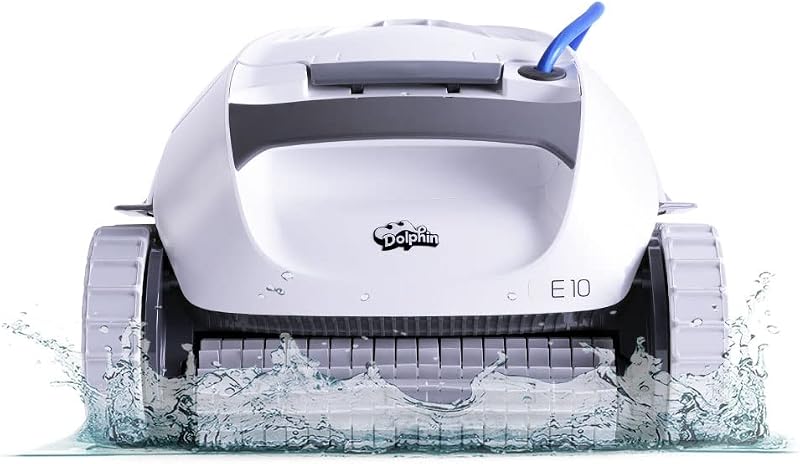 (2026 Model) E10 Automatic Robotic Pool Vacuum Cleaner, Active Scrubber Brush, Top Load Filters Access, Ideal for Above-Ground Pools up to 30 FT in Length