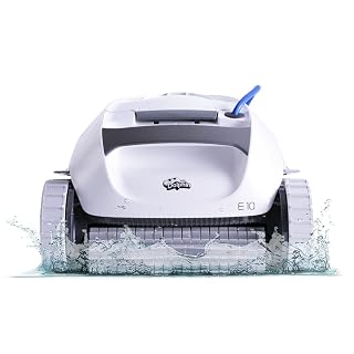 Dolphin E10 Automatic Robotic Pool Vacuum Cleaner, Active Scrubber Brush, Top Load Filters Access - Amazon product rated Grade A