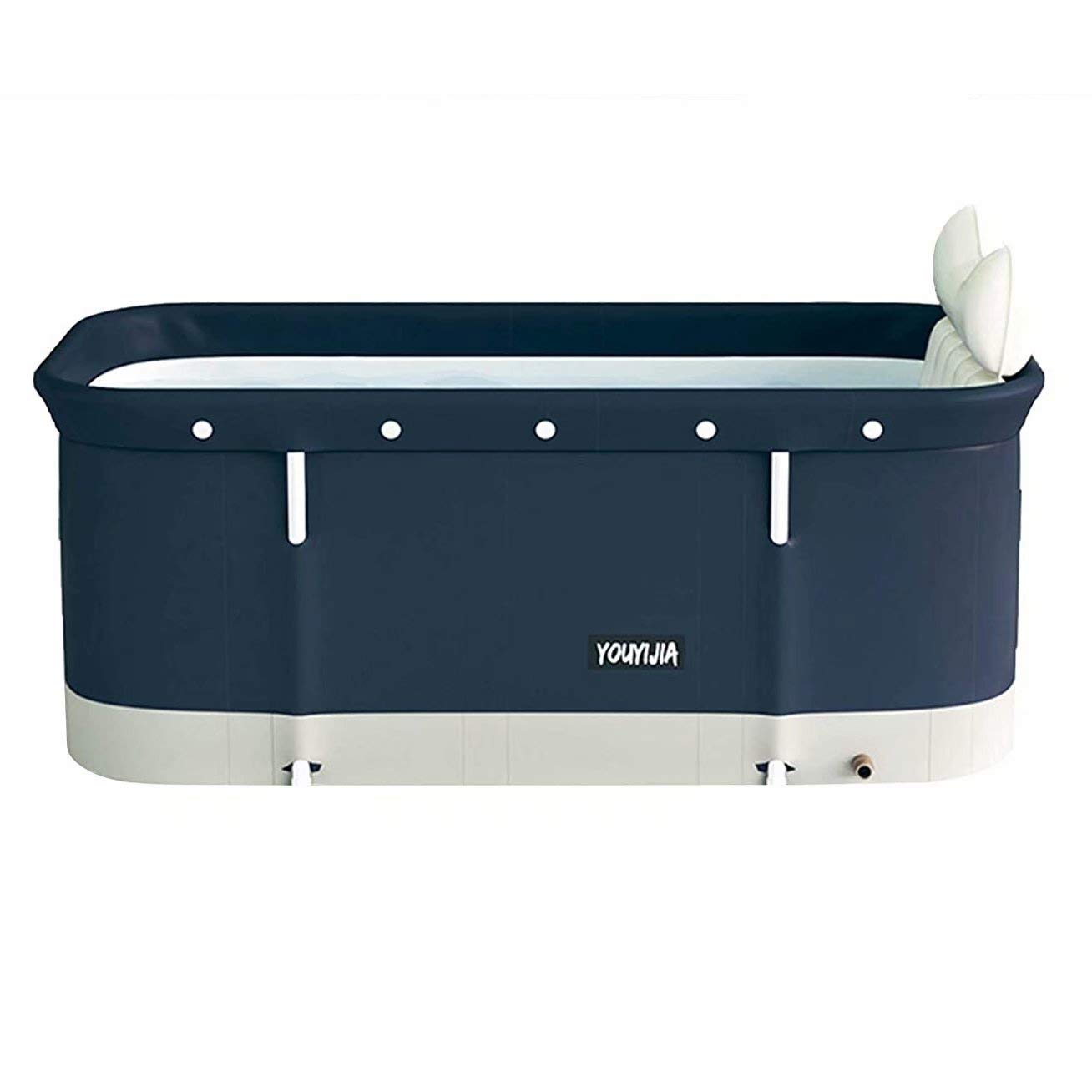 Portable Folding Bathtub Adult Freestanding Bath Bucket Big Capacity Tubs Bath Washing Storage Portable Pet Bathtub Bathroom Bucket Mobile Bathtub (blue-2,47.2x21.6x19.6in)