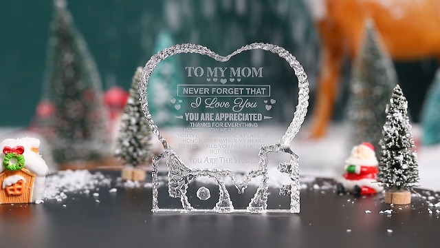 Cristal decorativo corazón para regalo a mamá miniatura 7