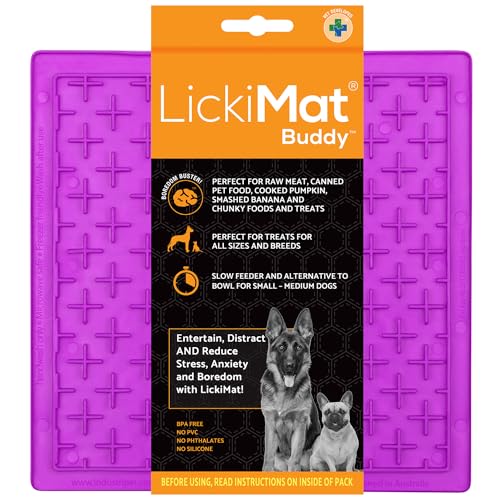 LICKIMAT Buddy - in 2 Größe und div. Farben, Farbe:lila, Größe:small - 20 x 20cm