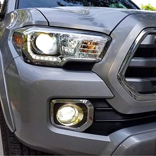 Compatible with 2016 2017 Toyota Tacoma Halogen Fog light Kit w/Bezels/Wiring/Switch/Bulbs (Not fit TRD Models)