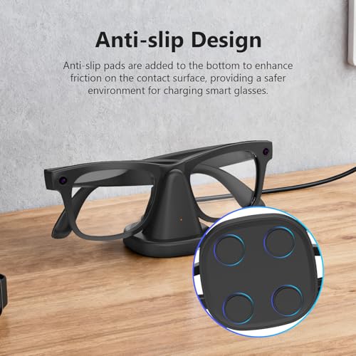 Charging Station for RayBan Meta(Gen 1) Smart Glasses,UAB-C Fast Safe Charging Dock,Replacement Charger for Wayfarer, Skyler, Headliner & Oakley HSTN(Charging Cable not Included) by YAJOJO - Image 2