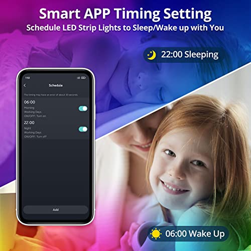 50Ft Led Strip Lights,Smart Wifi Led Lights 16 Million Colors Changes By Alexa Control & Phone App, Music Sync Color Changing Lights Strip For Bedroom Christmas Party Kitchen And Tv Decoration #TOP5