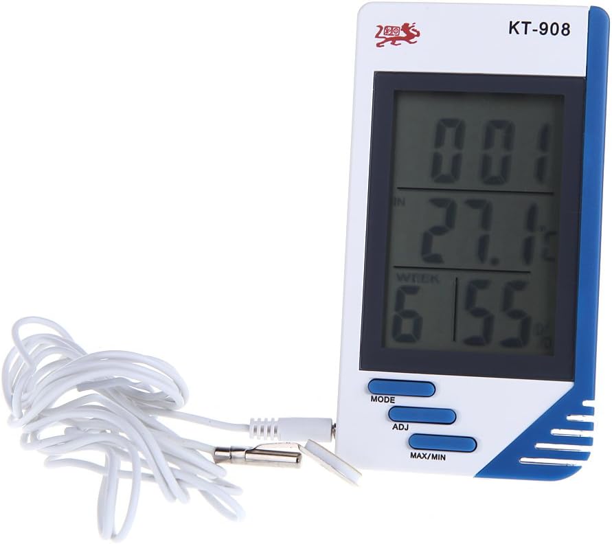 KT-908 Digital Temperature Humidity Tester Thermometer Clock Hygrometer °C/°F temperature unit selectable