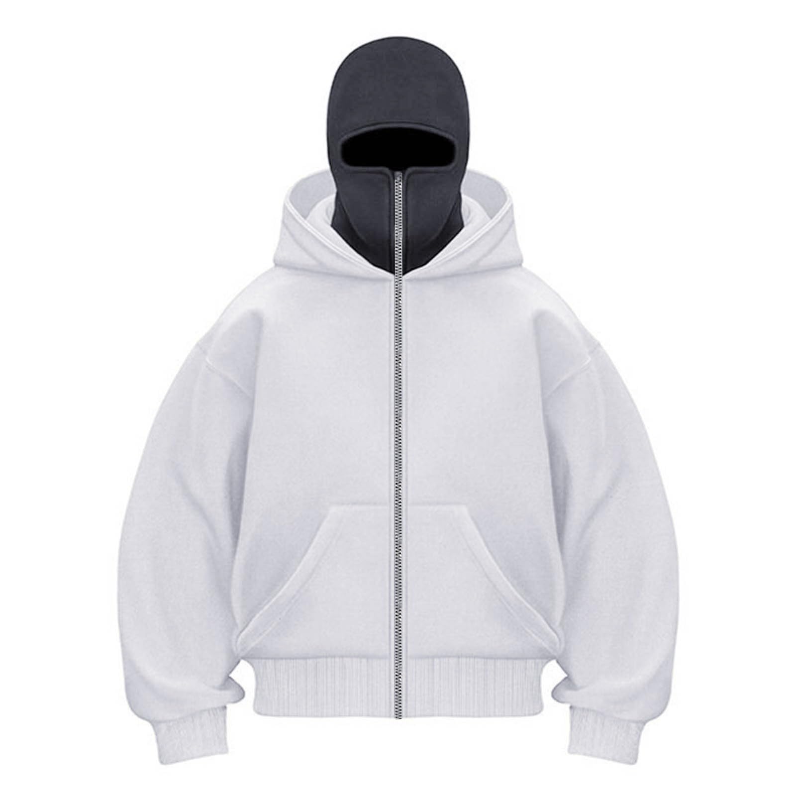 Podwójna bluza polarowa z kapturem Kurtka Podwójne polarowe bluzy z kapturem z pełnym zamkiem błyskawicznym Wiatrówka do treningu sportowego Męska bluza z zamkiem błyskawicznym