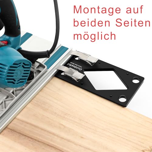 90° Rechtwinklige Führungsschiene,Präziser Winkelanschlag für Kreissägen,Hochwertige Führungsschiene für exakte Holzarbeiten