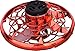 Teklectric Flying Fidget Spinner with LED Lights, Fly Nova Floating Hand Operated Mini Drone Spinner Toy with 360 Degree Top Spinner Attachment for Ground Play (RED)