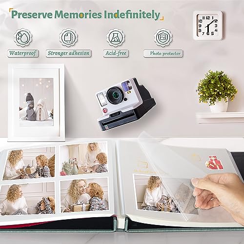 Image of Artfeel Photo Album Self Adhesive Scrapbook,120 Pages Large Photo Book for 4x6,5x7,8x10 Pictures,DIY Album for Baby Wedding Family Travel Birthday,with Metallic Pen and Scraper