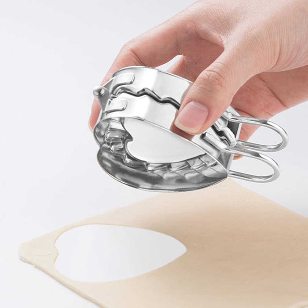 Hemoton Heart Shaped Stainless Steel Dumpling Mold Easy to Use Ravioli Maker Dumpling Press Tool