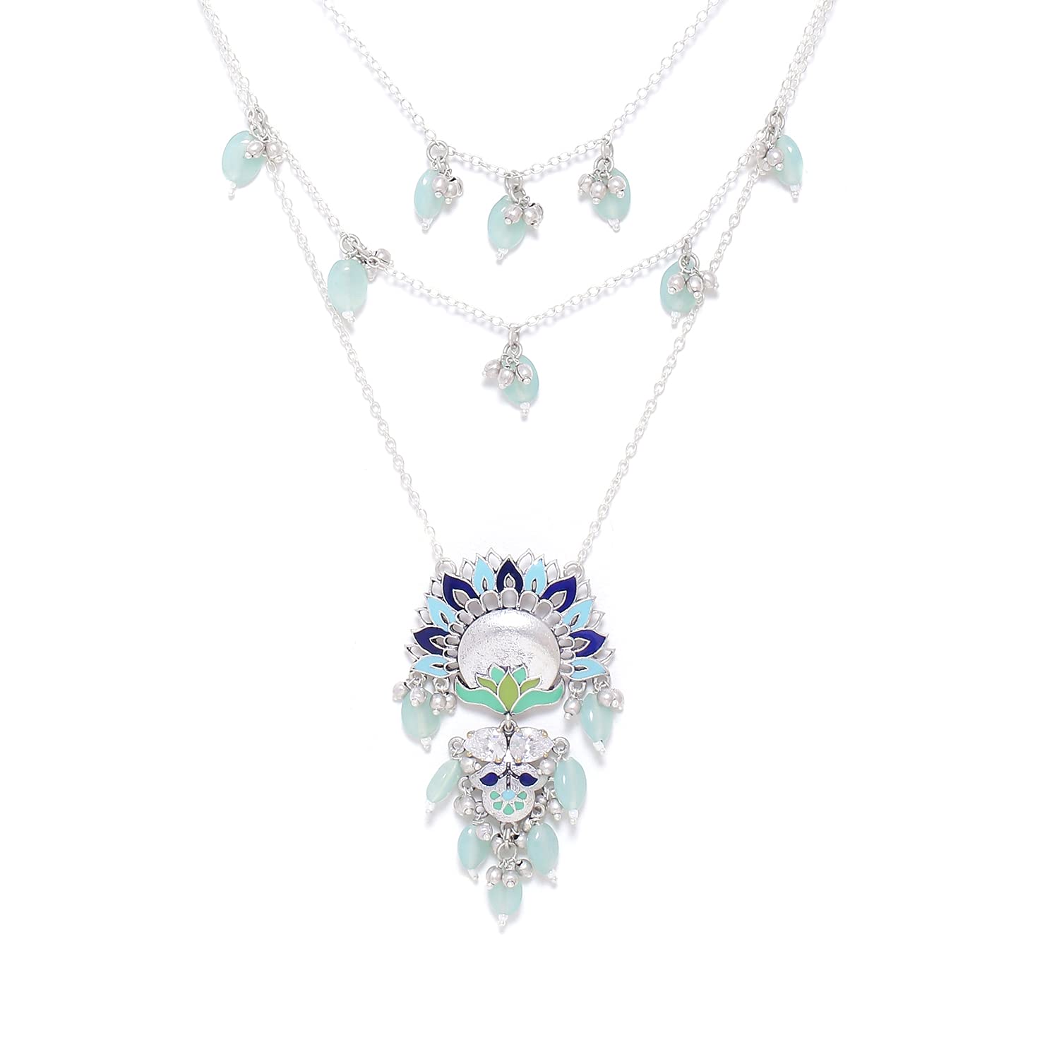 See full amazon price history chart for Voylla Silver Brass Bagh E Fiza Blooming Flower Motifs Necklace for Women and Girls Voylla Silver Brass Bagh E Fiza Blooming Flower Motifs Necklace for Women and Girls (B08KYB4MCG) Amazon Price History, Amazon Price Tracker