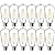 Sunco 12 Pack 60W Vintage LED Edison Bulbs Equivalent 8.5W CRI92 800 Lumens, Dimmable ST64 Filament 3000K Warm White E26 Medium Base Light Bulbs High Brightness Clear Glass Waterproof UL
