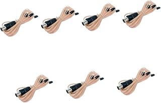 UKCOCO Antena De Fm 7Pcs Antena Interna Conectores De Cabo Receptor Estéreo Antena Dipolo Coaxial Conector Fêmea Antena 75 Ohm Fio De Plugue Cabo Coaxial Antena De