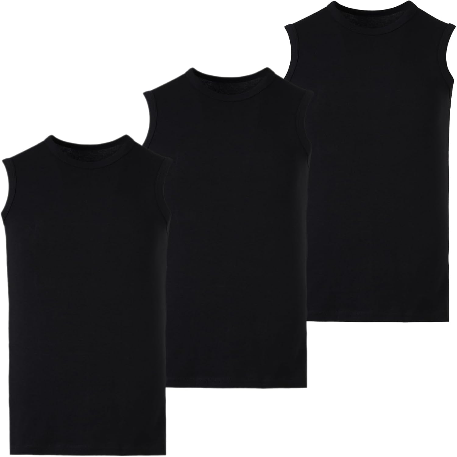 Mody Men's Tank Top 3-Pack, Crew Neck Mens Undershirt, Tank Tops Men, Muscle Shirts Men, Cotton Men's Workout Shirts