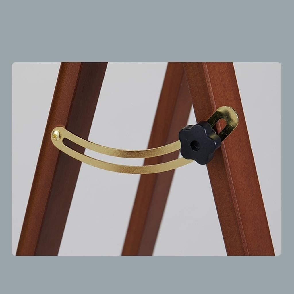 Staffelei Aus Massivholz, Staffelei Für Kunstateliers, Langlebiger, Stabiler Stativständer, Leinwand Und Rahmen Mit Einer Höhe Von Bis Zu 121 cm,Brown 60 * 78 * 158cm