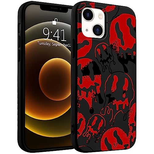 Coque iPhone 12 Mini fantôme silicone liquide avec doublure microfibre anti-choc et grands yeux
