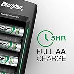 Energizer Rechargeable Battery Charger for C Cell, D Cell, AA, AAA, and 9V Rechargeable Batteries