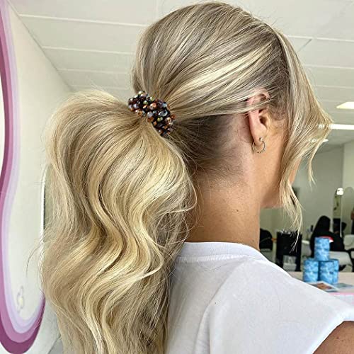 Brinie Rhinestone Hair Ties Ponytail Holders Black Elastic Hair Scrunchies Pearl Ponytail Holder Bead Hair Ropes Stretchy Hair Accessories For Women And Girls (Pack Of 3) #TOP2
