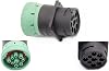 YPP Green J1939 type2 to Black J1939 type1 Adapter 9pin