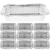Ciieeo 20 Stück Teiliges Aluminiumfolie Backformen Verstärkte Einweg folienboxen zum Brotbacken Toast Kuchen Bbq Hitzebeständig Multifunktional für Ofen Grill Gefrierschrank Vielseitig