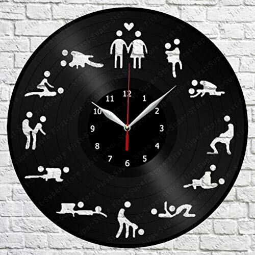 CHENWN Sexuel Vinyle Record Horloge Murale Home Decor Fun Art Cadeau Fait Main pour Son Enfant Lui