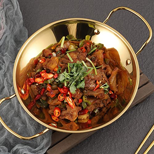 Paella Pan Fry Pan: Frigideira de Aço Inoxidável Frigideira Cozinhar Panela Restaurante Hotel Pote 2