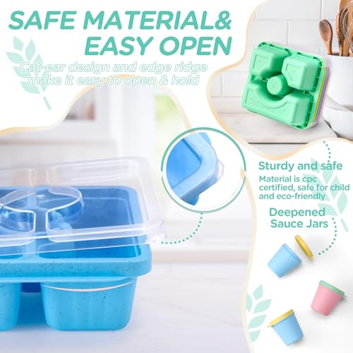 Qqko Bento Snack Box Containers For Adults Kids, Lunchable Meal Prep Containers Reusable thumb #4