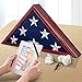 Glass Front Flag Display Case for Burial Flag - Wall Mounted 9.5 X 5 Feet Flag Box for American Veteran Flag and Folded Flag Display - Ideal for Honoring Military Service (Mahogany)