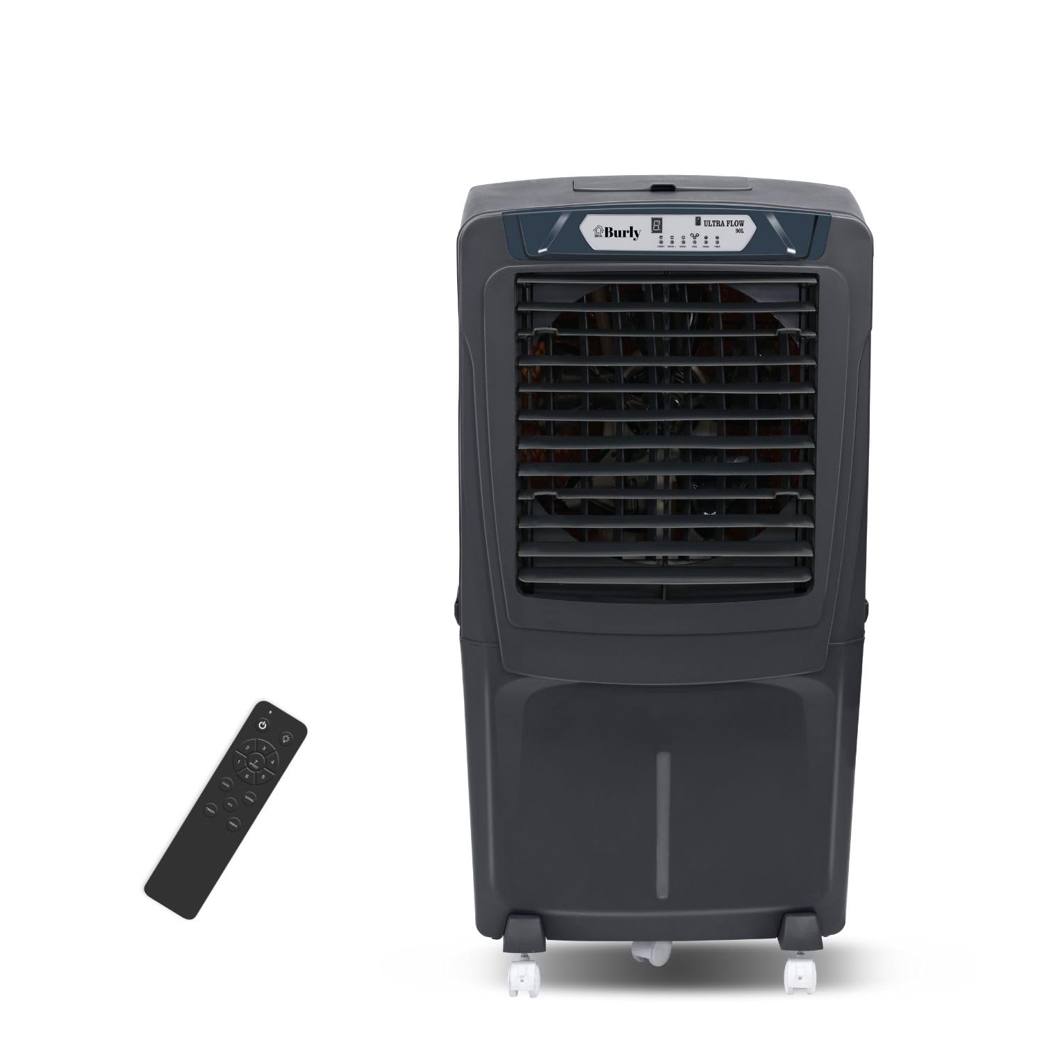 Bhaburly EV 90 L Air Cooler | BLDC Motor 110W | Smart Water Saving | Touch & Remote Control | Timer Empty Tank Alarm | Swing Function | 16" Blade | 5 Year Warranty (1 Yr standard & 5 Years on Motor)