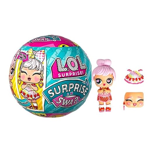 L.O.L. Surprise! Surprise Swap Tots - 1 Muñeca Coleccionable de un Surtido de 9 con Expresión Extra y 2 Looks en Uno - Sorpresa al Abrir la Caja - Optimo para Niñas y Niños mayores de 3 Años