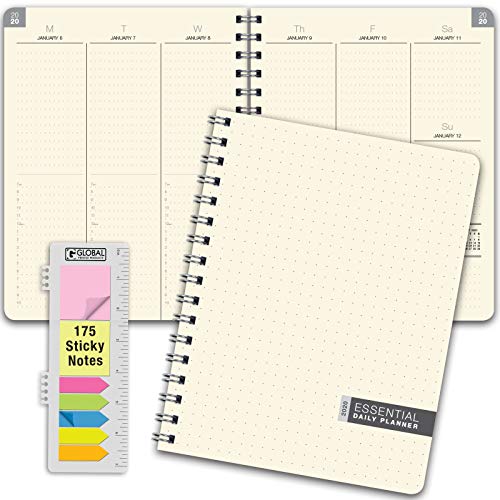 Essential 7x9 Monthly & Weekly 2020 Planner - (November 2019 Through December 2020)
