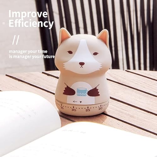 Red Dollar Mechanical Kitchen Timer, 60-Minute Wind Up Dial Rotating Countdown Egg Reminder No Batteries Loud Ring Cute Time Management For Cooking Valentine's Day Spring Gift (Light Orange) #TOP6