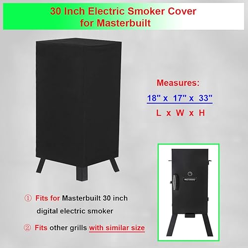 Miniatura 2 de Cubierta de ahumador eléctrico de 30 pulgadas para Masterbuilt, cubierta impermeable para parrilla Masterbuilt de 30 pulgadas para ahumador vertical