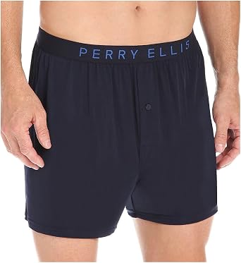 Perry Ellis Mens Luxe Solid Boxer Shorts