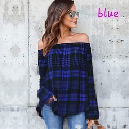 Preisvergleich Produktbild Jiuyue Langärmeliges Top mit Schlitzschultern Gr. M, saphir