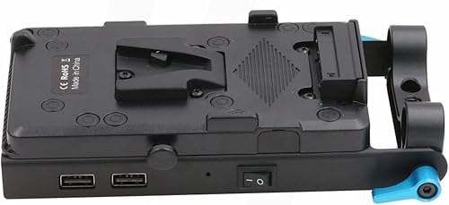 Miniatura 8 de HangTon V-Lock Placa de montaje de batería Adaptador de fuente de alimentación Kit D-tap para Sony, Anton Bauer