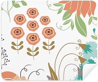Orange Green Flower Paint Cleaning Cloth Screen Cleaner 2pcs Suede Fabric